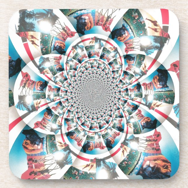 Dessous-de-verre Tapisserie kényane Kaleidoscope (Devant)