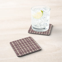 Tartan à carreaux vieux prune et crème