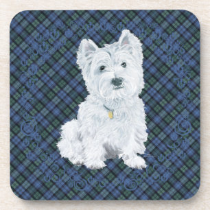 Dessous-de-verre Tartan Black Watch Westie