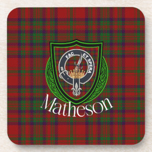 Dessous-de-verre Tartan et blason du clan écossais Matheson