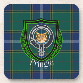 Dessous-de-verre Tartan et blason du clan écossais Pringle