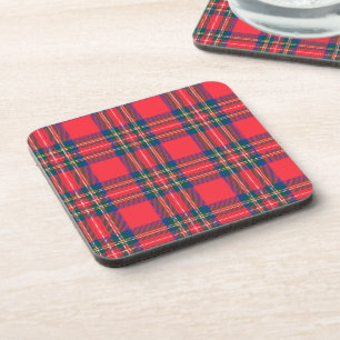 Dessous-de-verre Tartan Plaid Red Classic Festive Noël