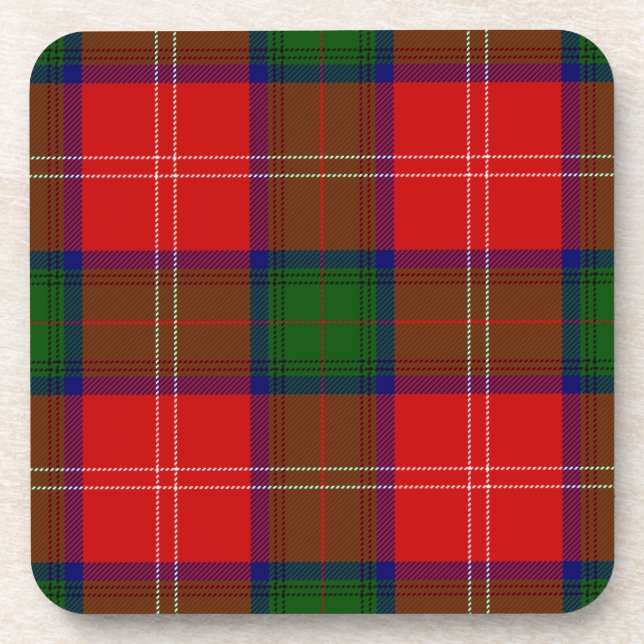 Dessous-de-verre Tartan rouge de Chisholm (Devant)
