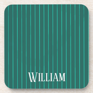 Dessous-de-verre Teal pinstripes