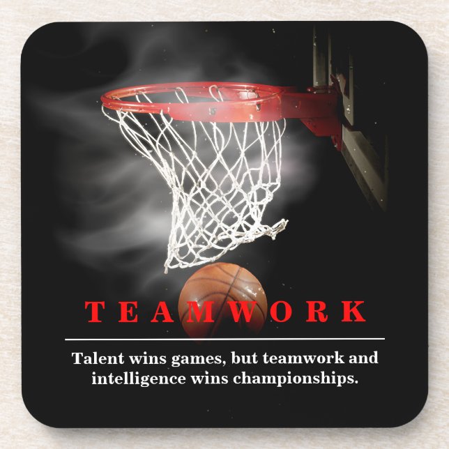 Dessous-de-verre Teamwork Basketball Motivational Inspirational (Devant)