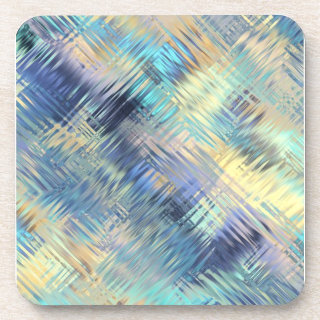 Dessous-de-verre Tempéré Pastel Rainbow Glass Abstrait (Devant)