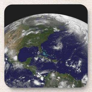 Dessous-de-verre Tempêtes Tropicales Sur La Planète Terre.