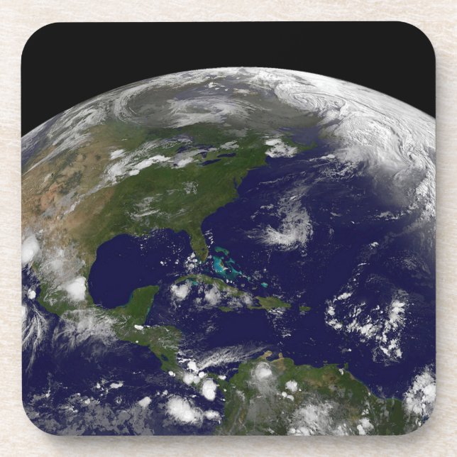 Dessous-de-verre Tempêtes Tropicales Sur La Planète Terre. (Devant)