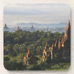 Dessous-de-verre Temples au lever du soleil, Bagan, Myanmar