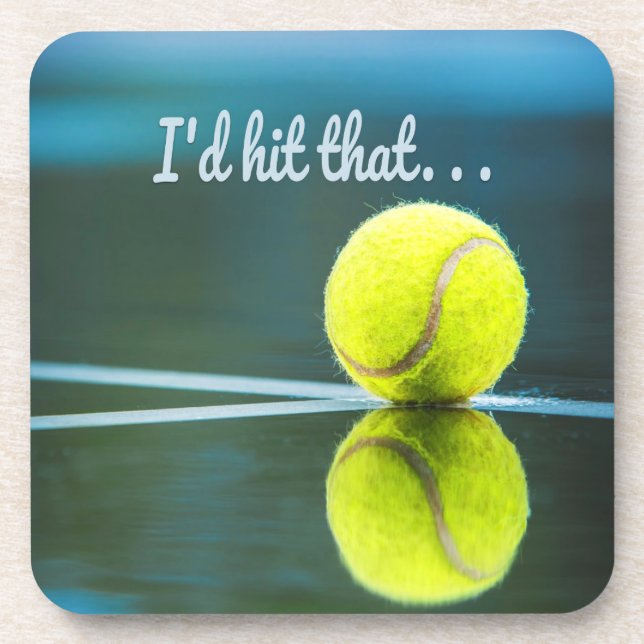 Dessous-de-verre Tennis-ball je frappais ce cadeau drôle (Devant)