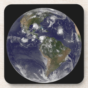Dessous-de-verre Terre Pleine Montrant Les Tempêtes Tropicales Dans