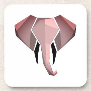 Dessous-de-verre Tête d'éléphant géométrique 