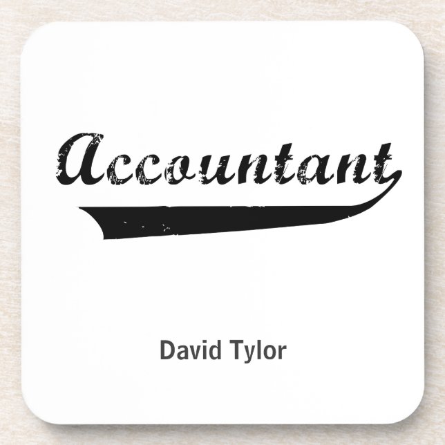 Dessous-de-verre Texte du Accountant Sports Style (Devant)