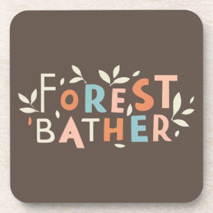 Dessous-de-verre Texte personnalisé du segment de forêt