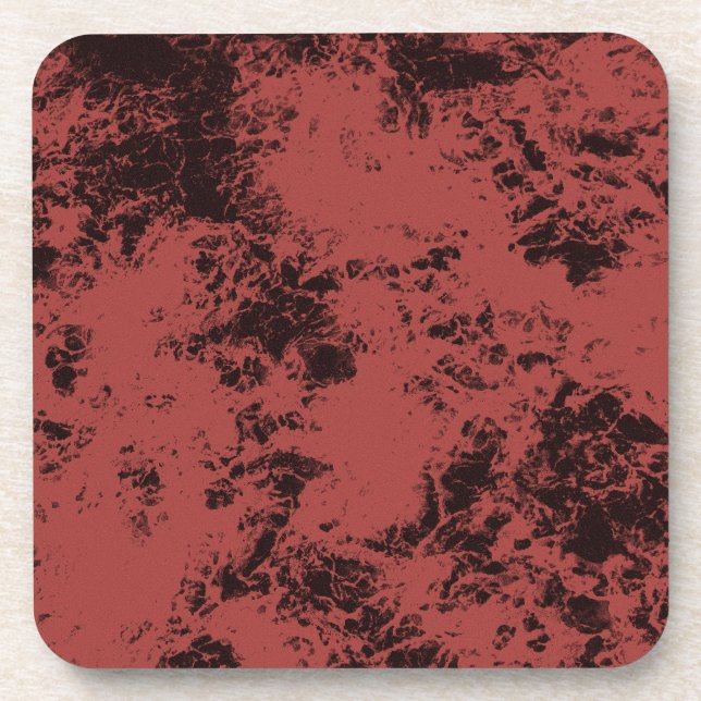 Dessous-de-verre Texture en marbre rouge en terre cuite (Devant)