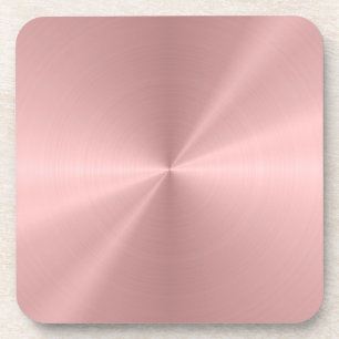 Dessous-de-verre Texture radiale métallique personnalisée d'or ro