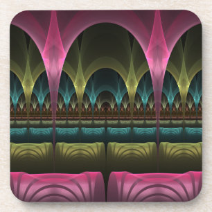 Dessous-de-verre Théâtre d'Imaginaire, Art Fractal Abstrait coloré