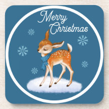 Thème de Noël des cerfs mignons