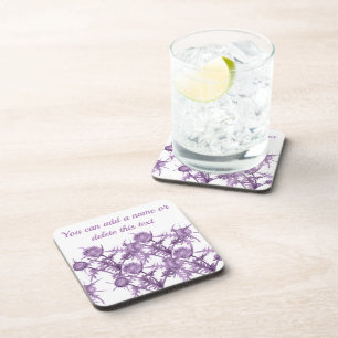 Dessous-de-verre THISTTLE violet motif