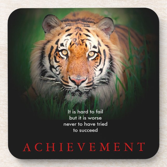 Dessous-de-verre Tiger Motivation Réussite (Devant)