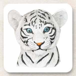 Dessous-de-verre Tigre blanc croustillant - Art faunique mignon