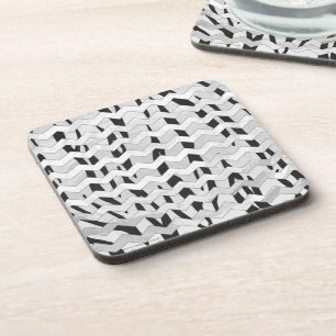 Dessous-de-verre Tigre Cheveron noir et blanc
