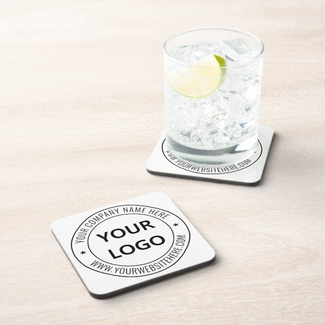 Dessous-de-verre Timbre d'entreprise du logo d'entreprise personnal (Côté Droit)