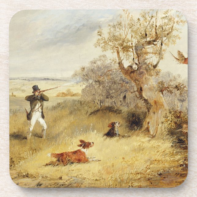 Dessous-de-verre Tir de faisan (huile sur la toile) 2 (Devant)