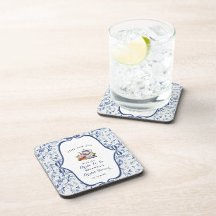 Dessous-de-verre Toile bleue de jouy Tea Party Douche nuptiale