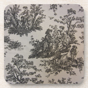 Dessous-de-verre Toile en noir et blanc