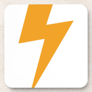 Dessous-de-verre Tonnerre Énergie Jaune Imprimé