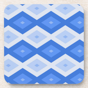 Dessous-de-verre Tons de motif de diamant bleu