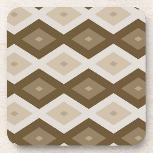 Dessous-de-verre Tons de motif diamant brun