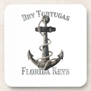 Dessous-de-verre Tortugas sec Floride Keys Vacation Ancre nautique