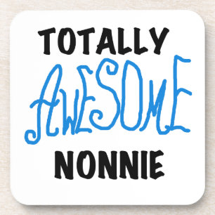 Dessous-de-verre Totalement génial Nonnie Blue Text Tshirts et cade