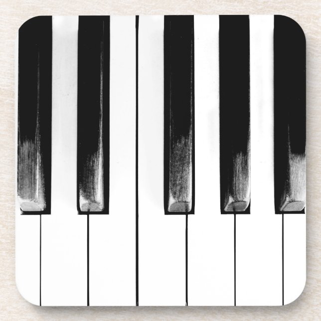 Dessous-de-verre Touches de piano anciennes (Devant)