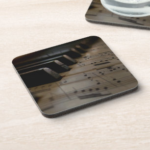 Dessous-de-verre Touches de piano de musique antique