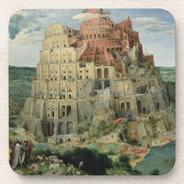 Dessous-de-verre Tour de Babel, 1563 (huile sur panneau) (Devant)