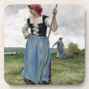 Dessous-de-verre Tournant le foin (huile sur la toile)
