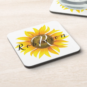 Dessous-de-verre Tournesol personnalisé