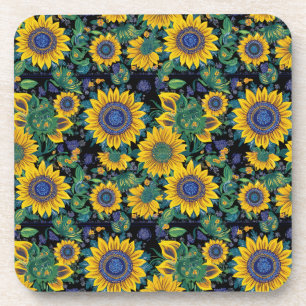 Dessous-de-verre Tournesols Petrikivka art populaire ukrainien 
