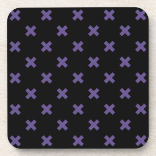 Dessous-de-verre Traces croisées ultra violettes sur noir