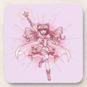 Dessous-de-verre Transformation de fille magique enchanteuse