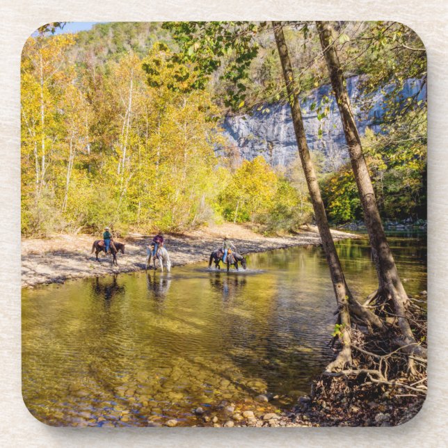 Dessous-de-verre Traversée de la rivière Buffalo Set de dessous de  (Devant)