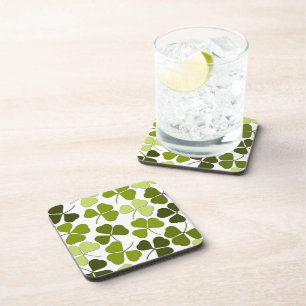 Dessous-de-verre Trèfle vert dans une variété de nuances