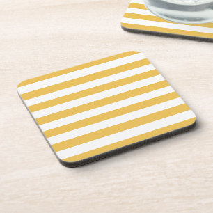 Dessous-de-verre Trendy Yellow and White Wide Horizontpes