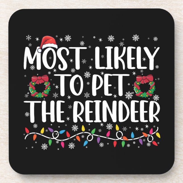 Dessous-de-verre Très Probable De Pet Le Rinder Drôle Noël (Devant)