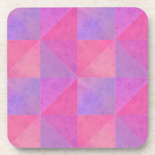 Dessous-de-verre Triangels roses et violets Modernes Aquarelles