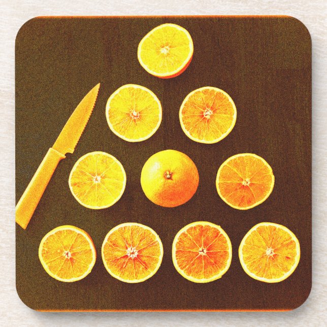 Dessous-de-verre "Triangle de demi-oranges" jolie photo. Commandez  (Devant)