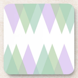 Dessous-de-verre Triangles vert et lilas